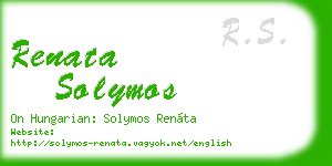 renata solymos business card